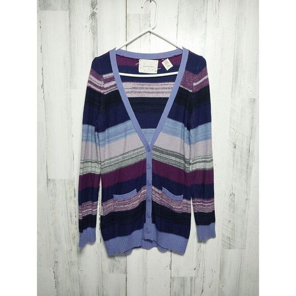Urban Outfitters Medium Cardigan Purple Button Up Sweater Coincidence Ch… - Picture 1 of 5